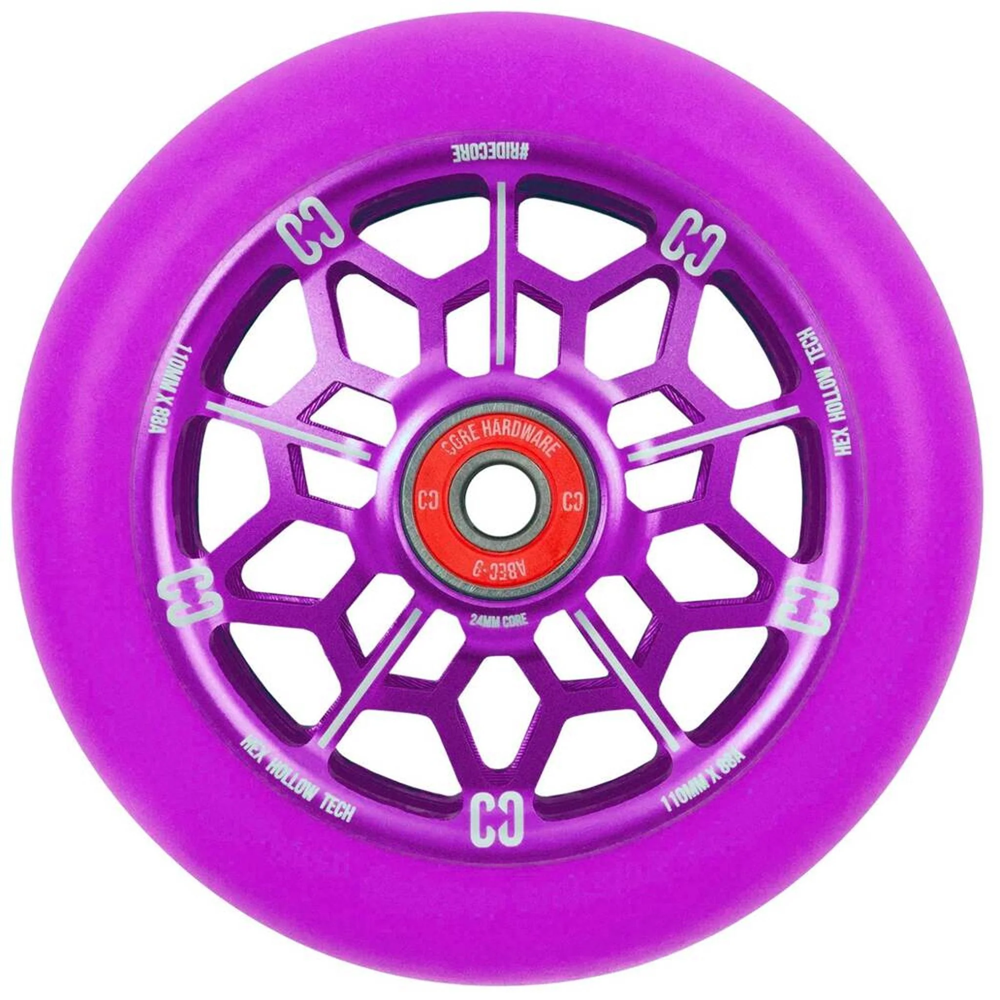 CORE Hex Hollow Ruedas Para Scooter - Morado