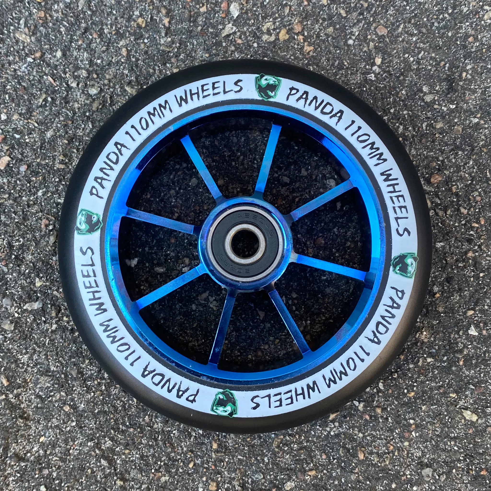 Panda Spoked V2 110mm Rueda Patinete - Blue Chrome