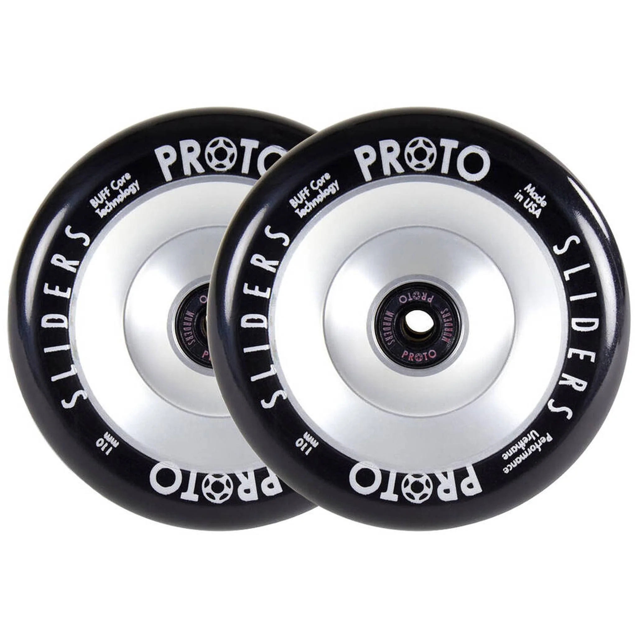 Proto Full Core Sliders Ruedas Patinete 2 Piezas - Plateado