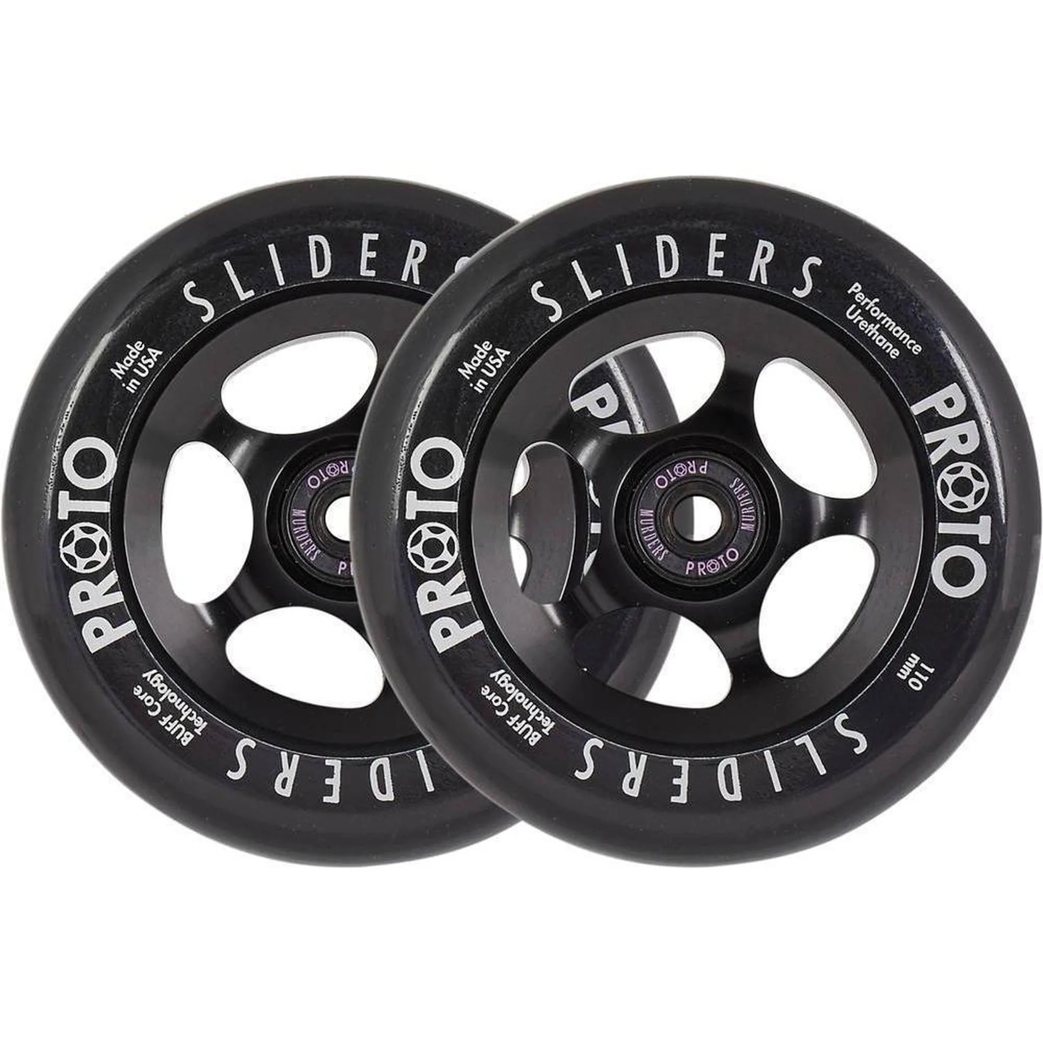 Proto Slider Ruedas Para Scooter (2 Unidades) - Black On Black