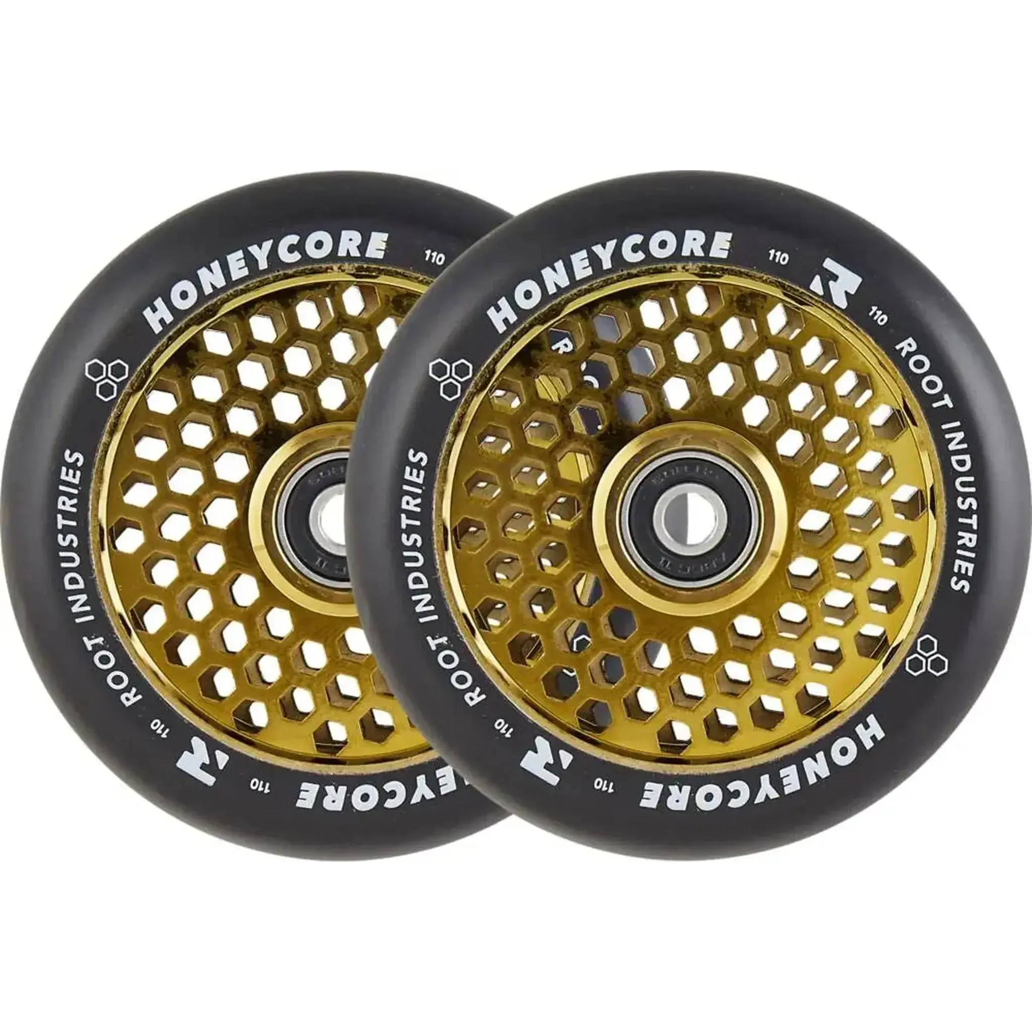Root Honeycore 110mm Ruedas Patinete 2 Piezas - Oro
