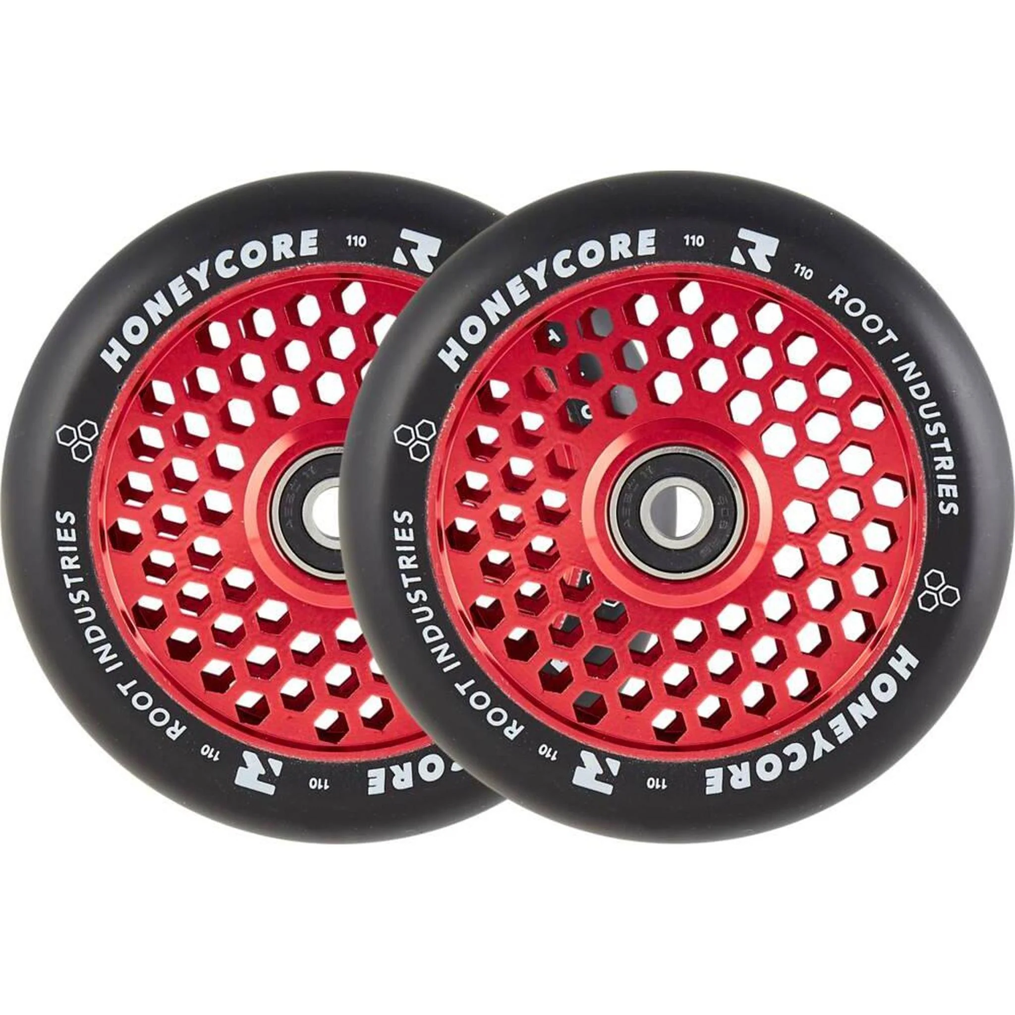 Root Honeycore 110mm Ruedas Patinete 2 Piezas - Rojo