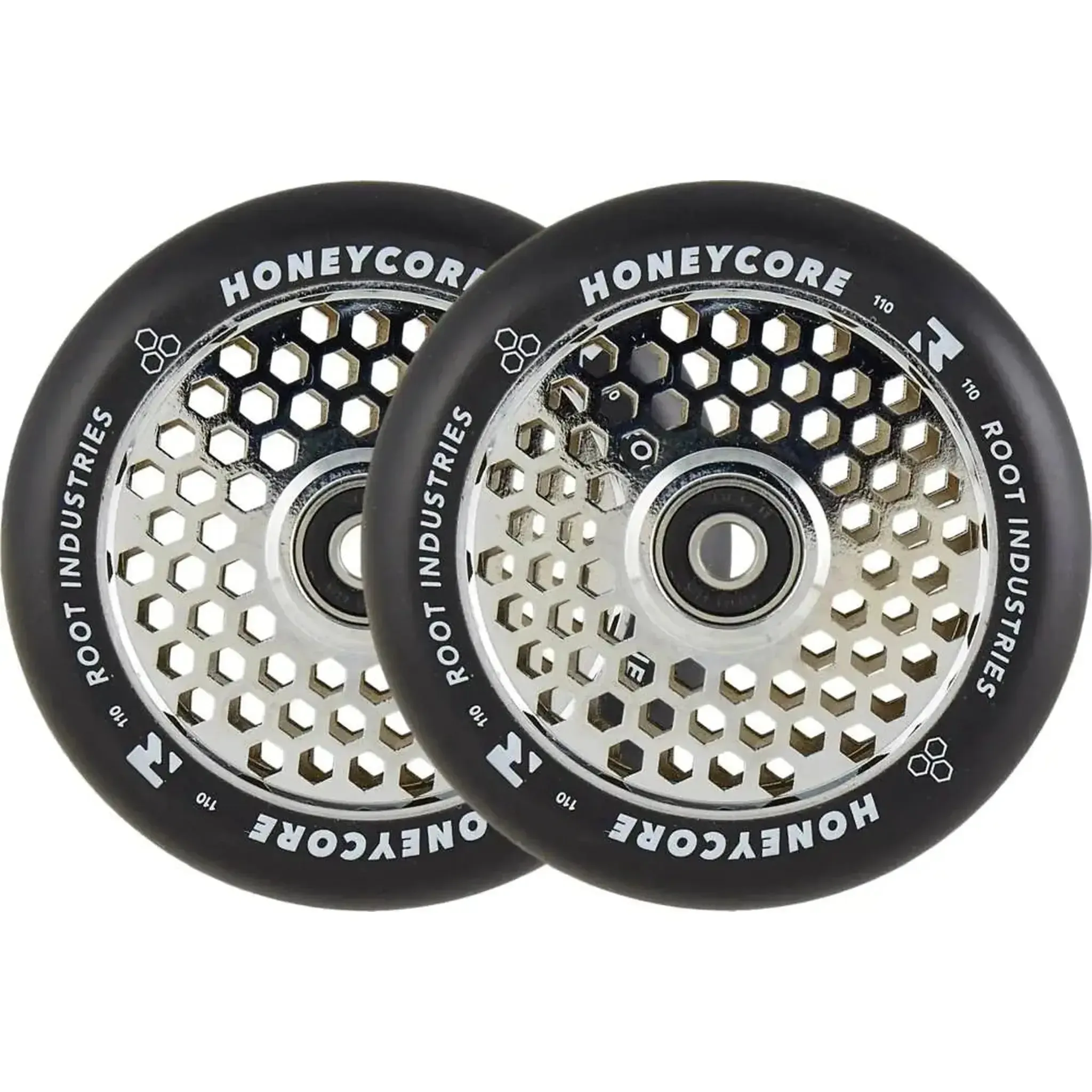 Root Honeycore Negro 110mm Ruedas Patinete 2 Piezas - Mirror