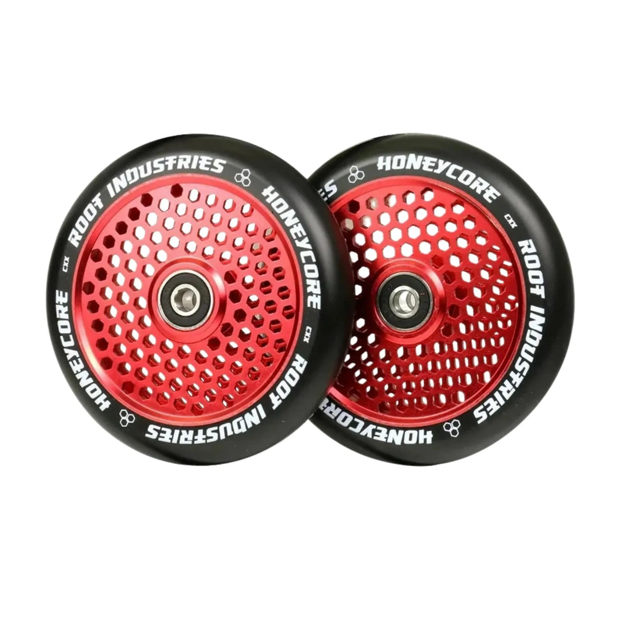 Root Honeycore Negro 120mm Ruedas Patinete 2 Piezas - Rojo