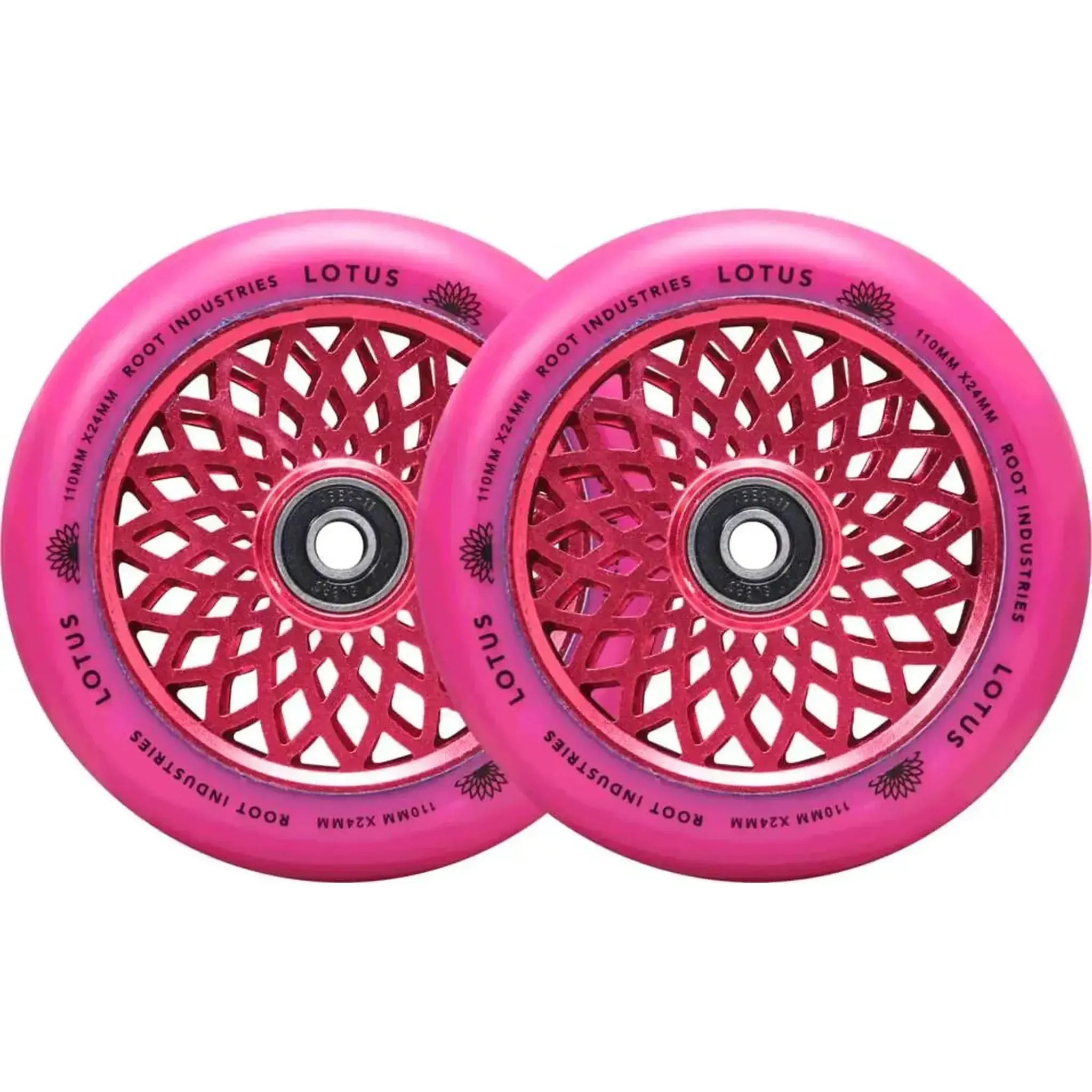 Root Lotus 110mm Ruedas Patinete 2 Piezas - Radiant Pink