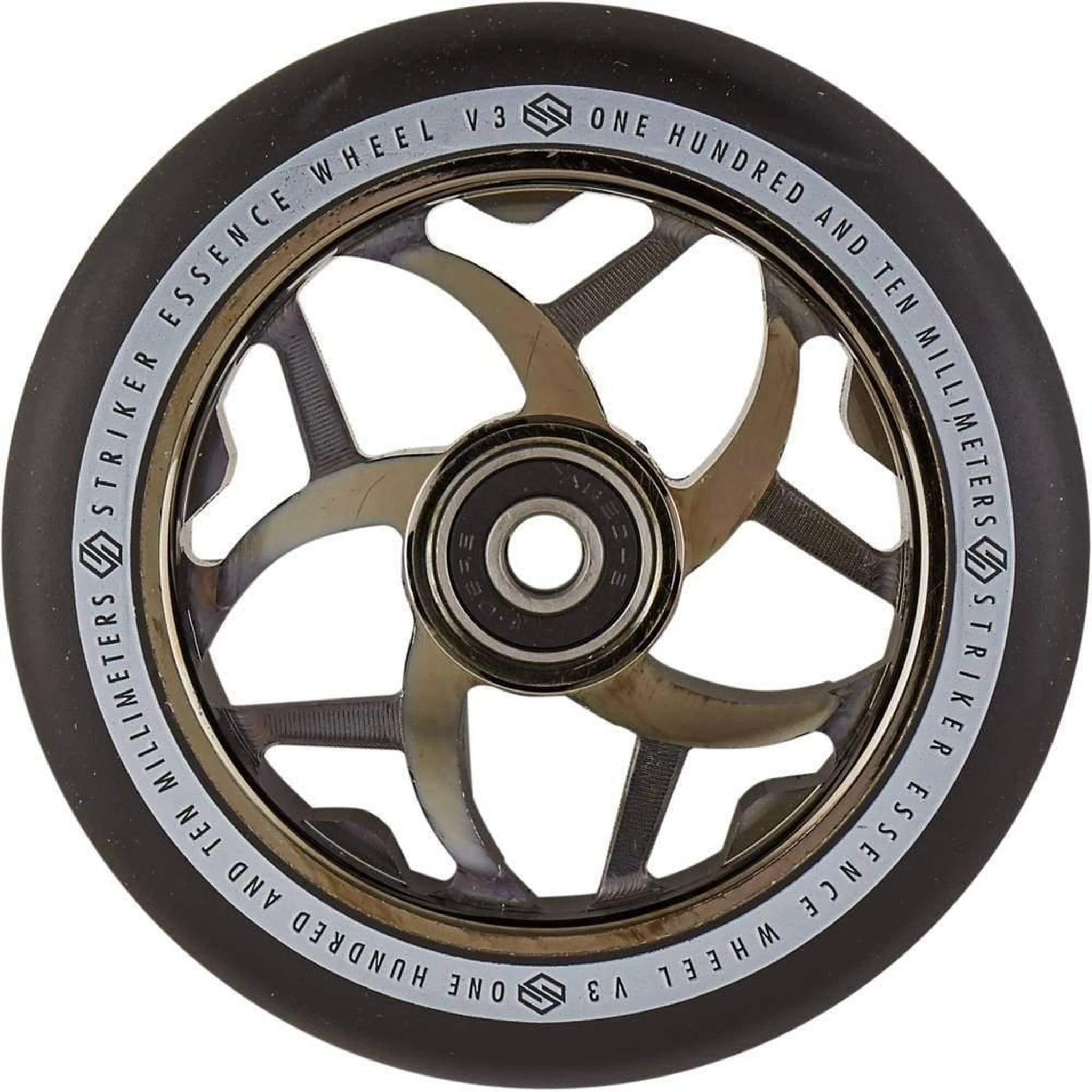 Striker Essence V3 Black PU 110mm Rueda Patinete - Negro metalizado