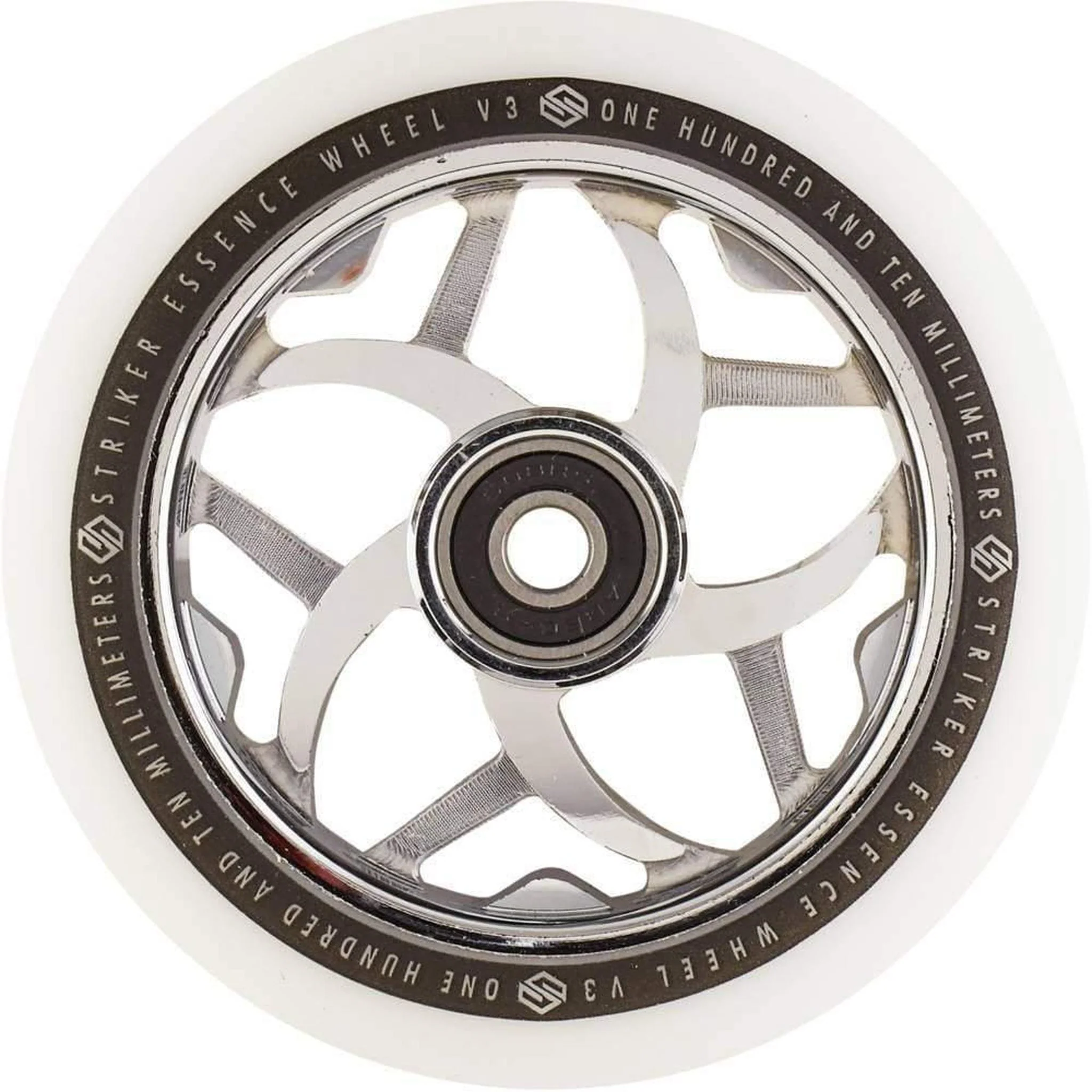 Striker Essence V3 White PU 110mm Rueda Patinete - Cromado