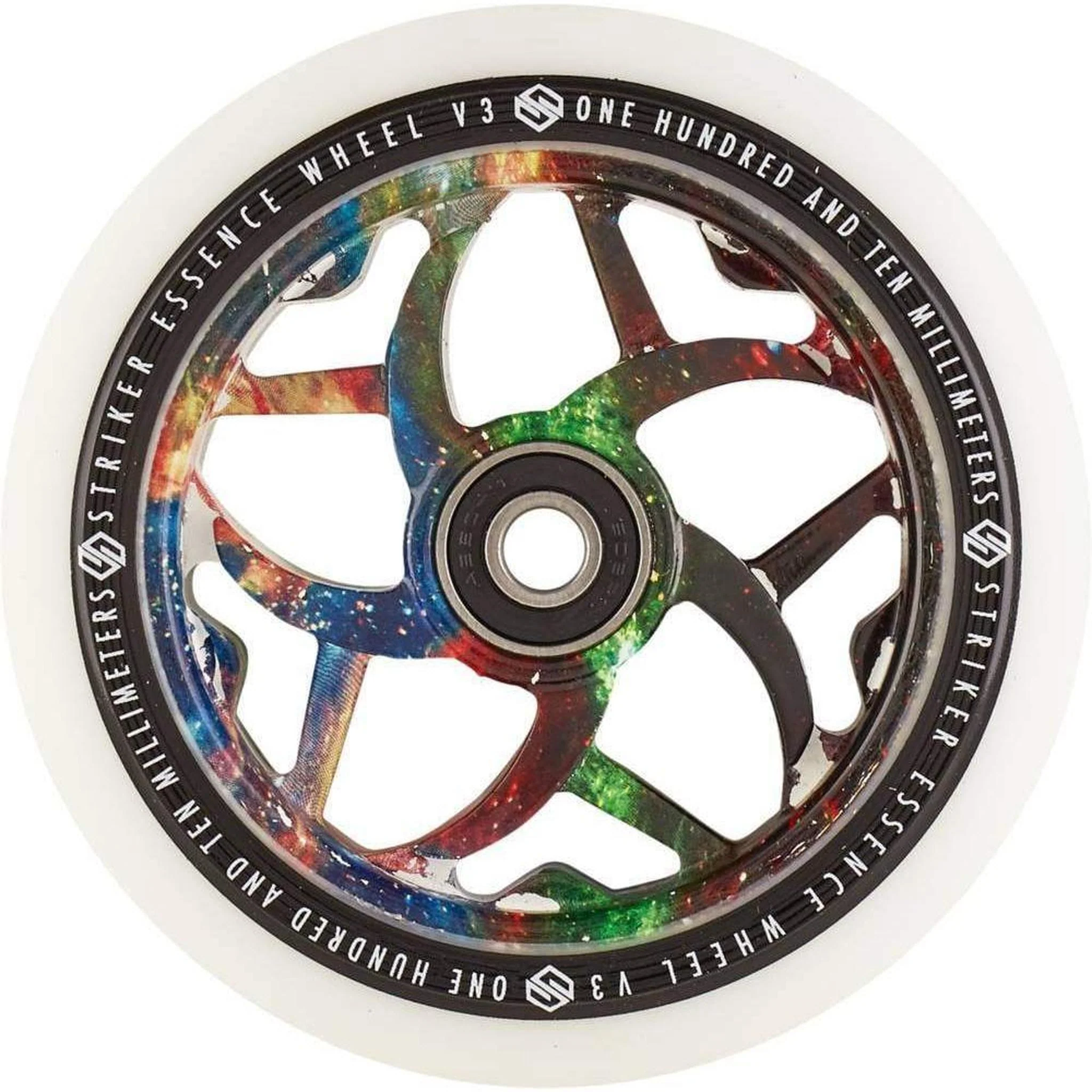 Striker Essence V3 White PU 110mm Rueda Patinete - Galaxy Mix