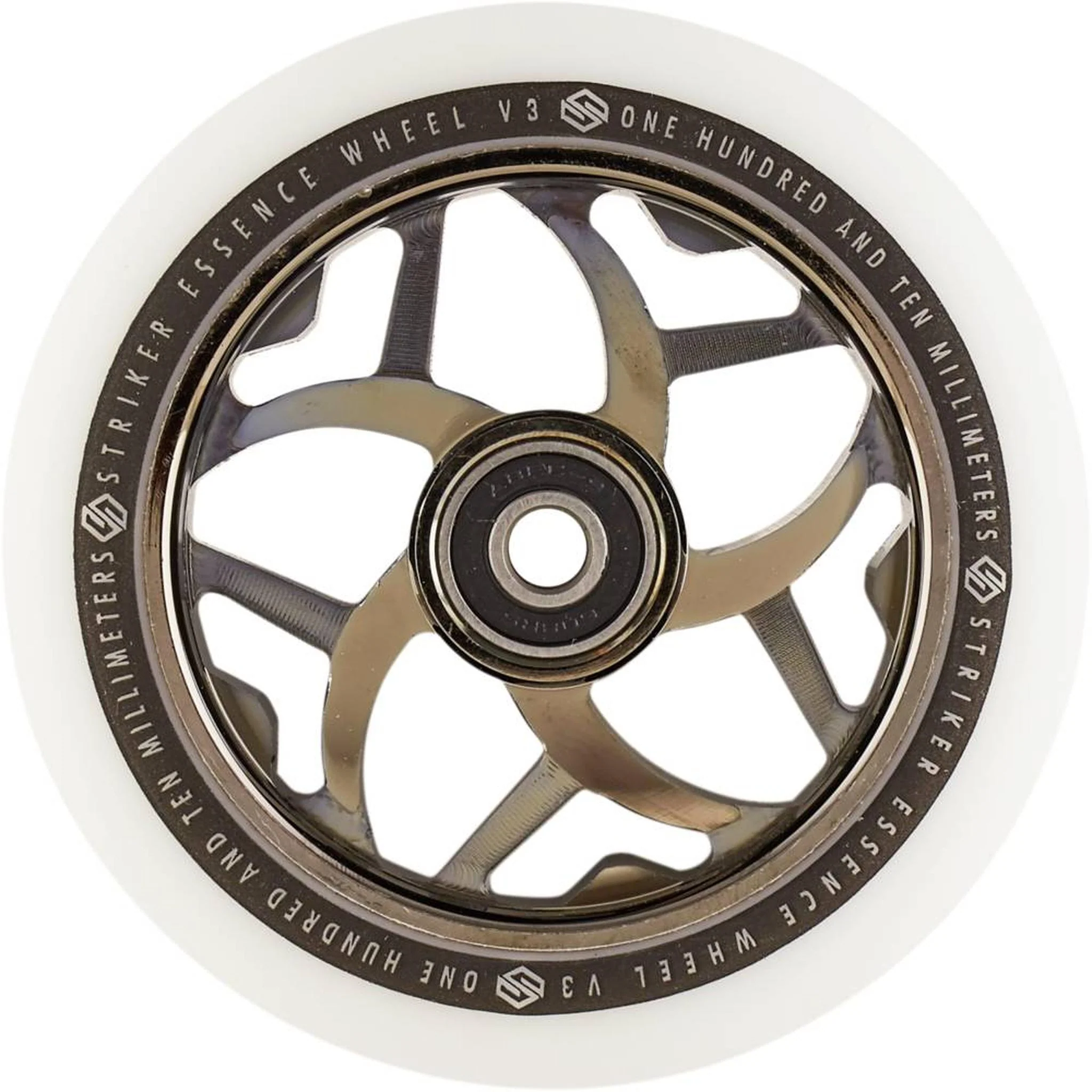 Striker Essence V3 White PU 110mm Rueda Patinete - Negro metalizado