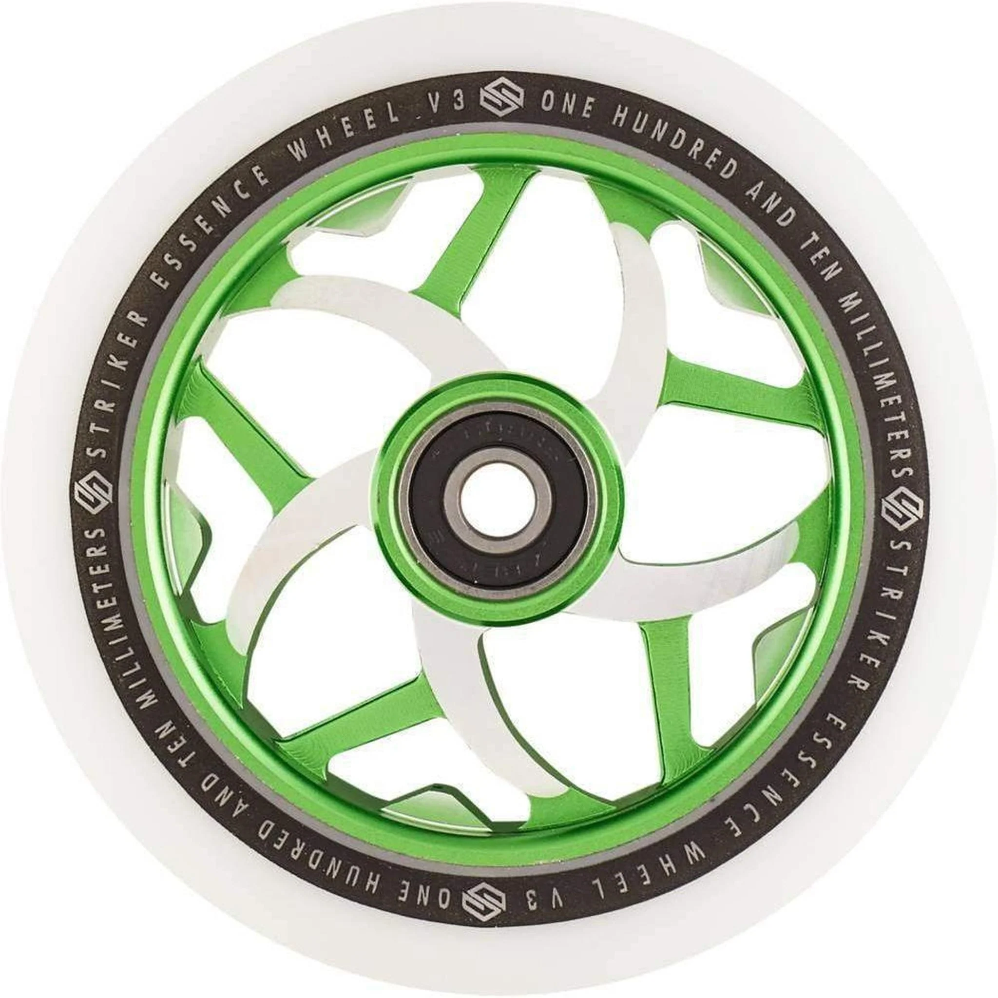 Striker Essence V3 White PU 110mm Rueda Patinete - Verde