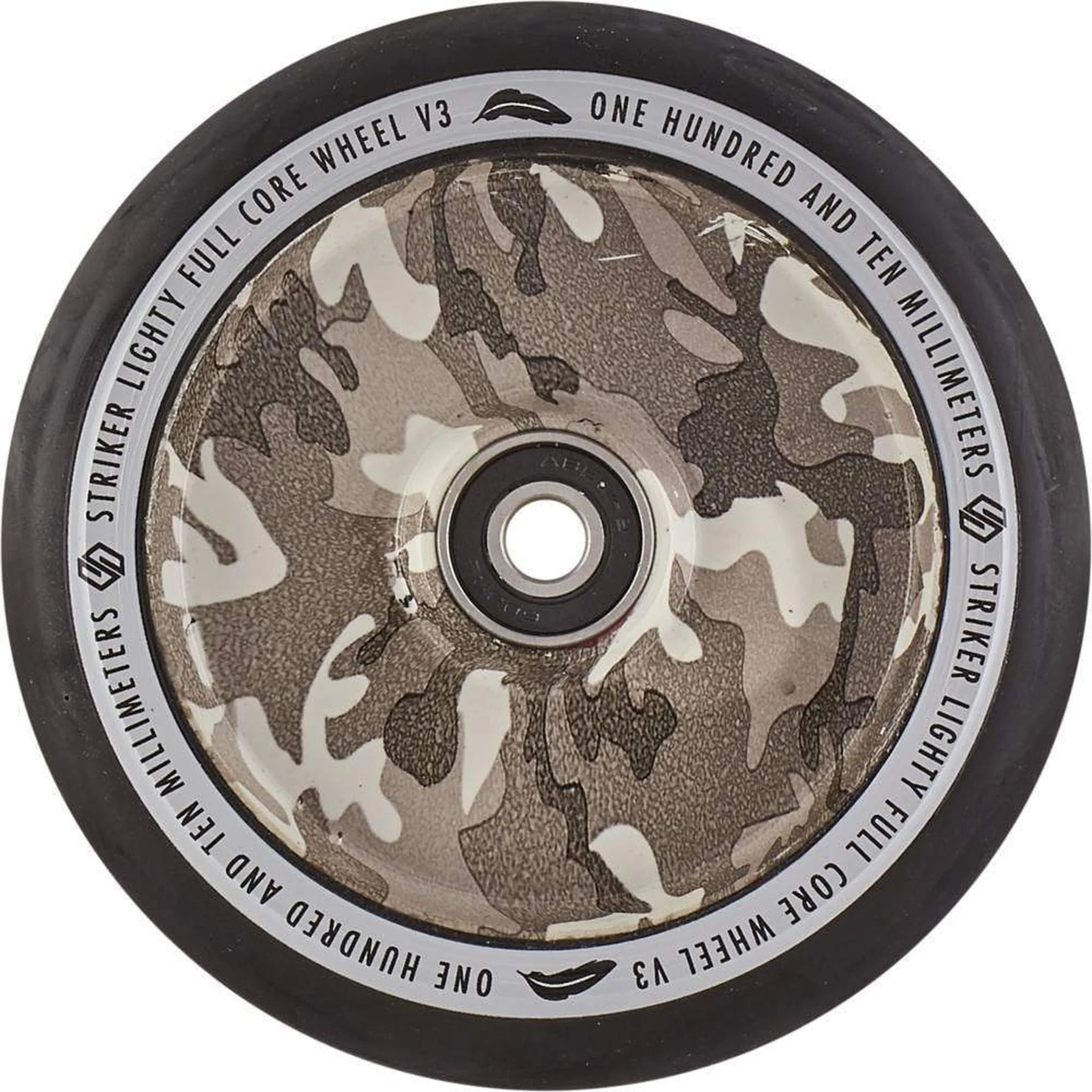 Striker Lighty Fullcore V3 Black PU 110mm Rueda Patinete - Camuflaje Nieve