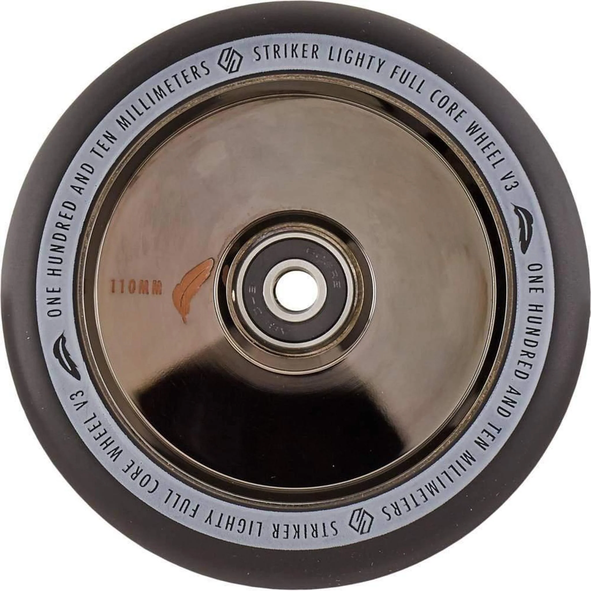 Striker Lighty Fullcore V3 Black PU 110mm Rueda Patinete - Negro metalizado