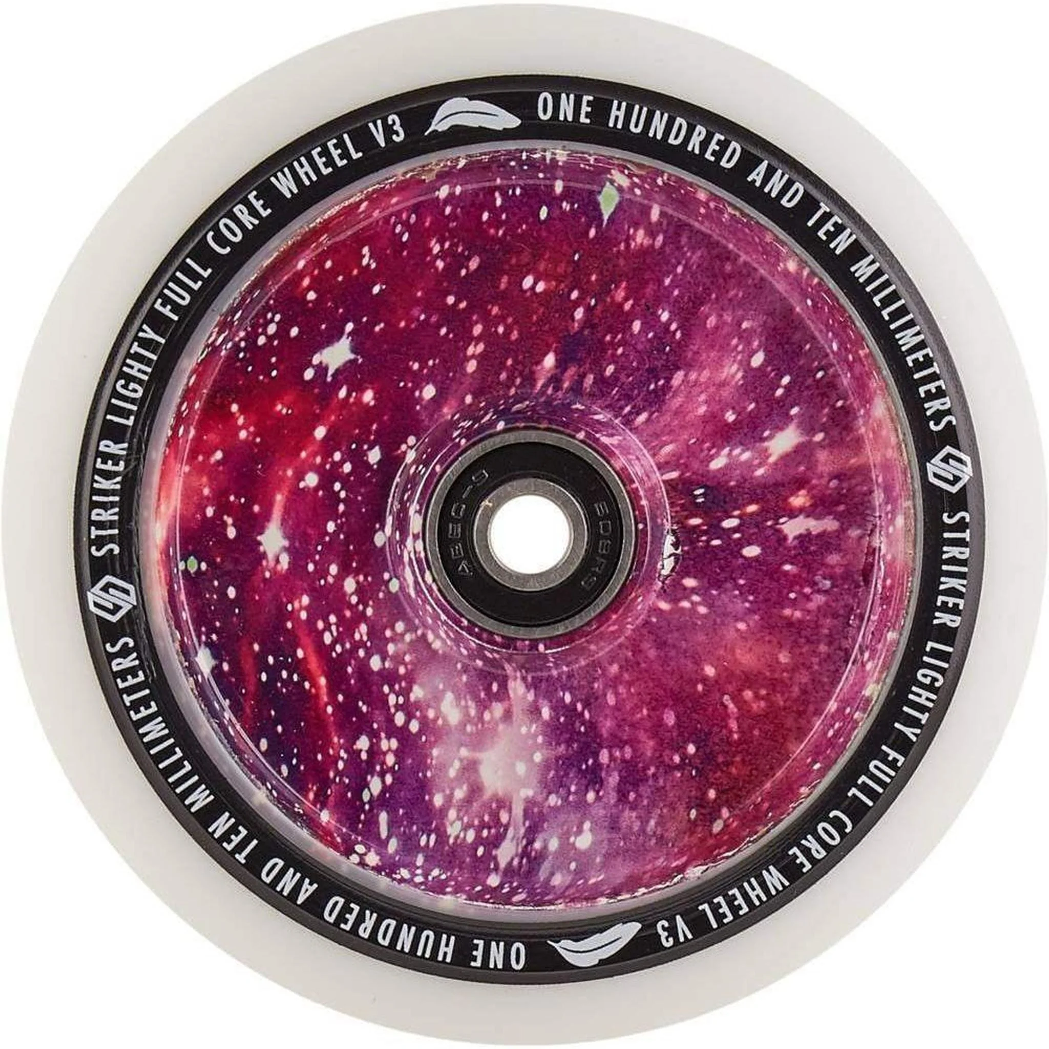 Striker Lighty Fullcore V3 White PU 110mm Rueda Patinete - Morado Galaxy