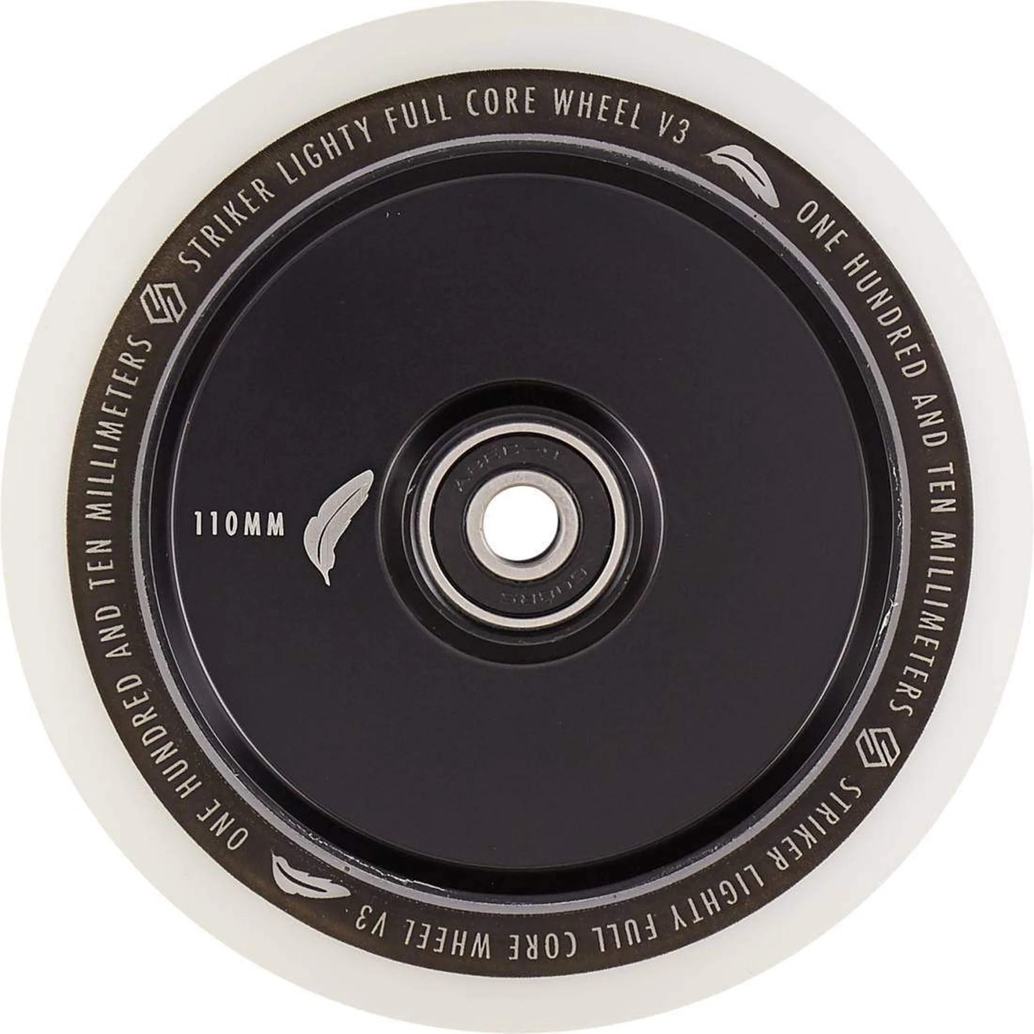 Striker Lighty Fullcore V3 White PU 110mm Rueda Patinete - Negro