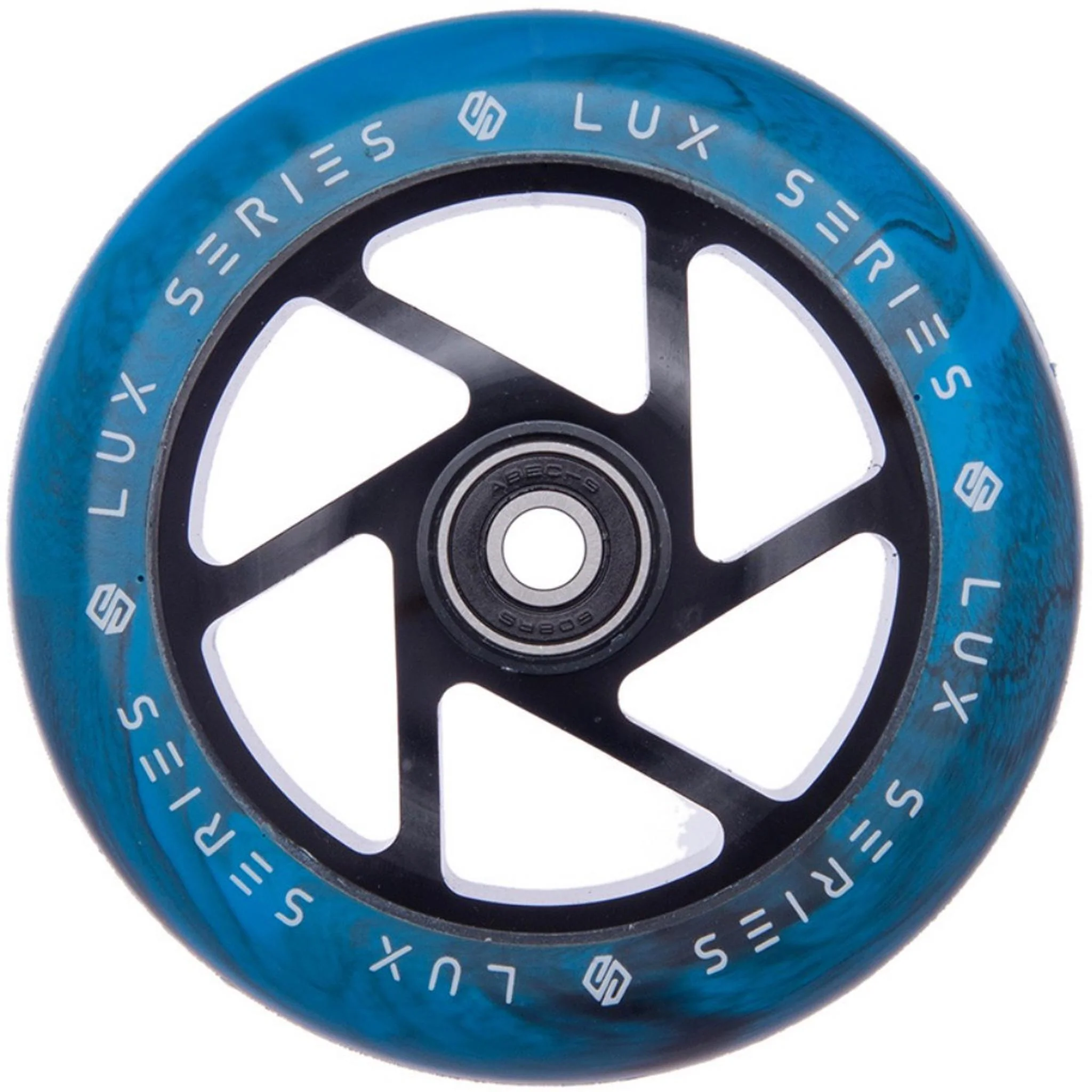 Striker Lux Spoked 110mm Rueda Patinete - Negro/Azul Cielo