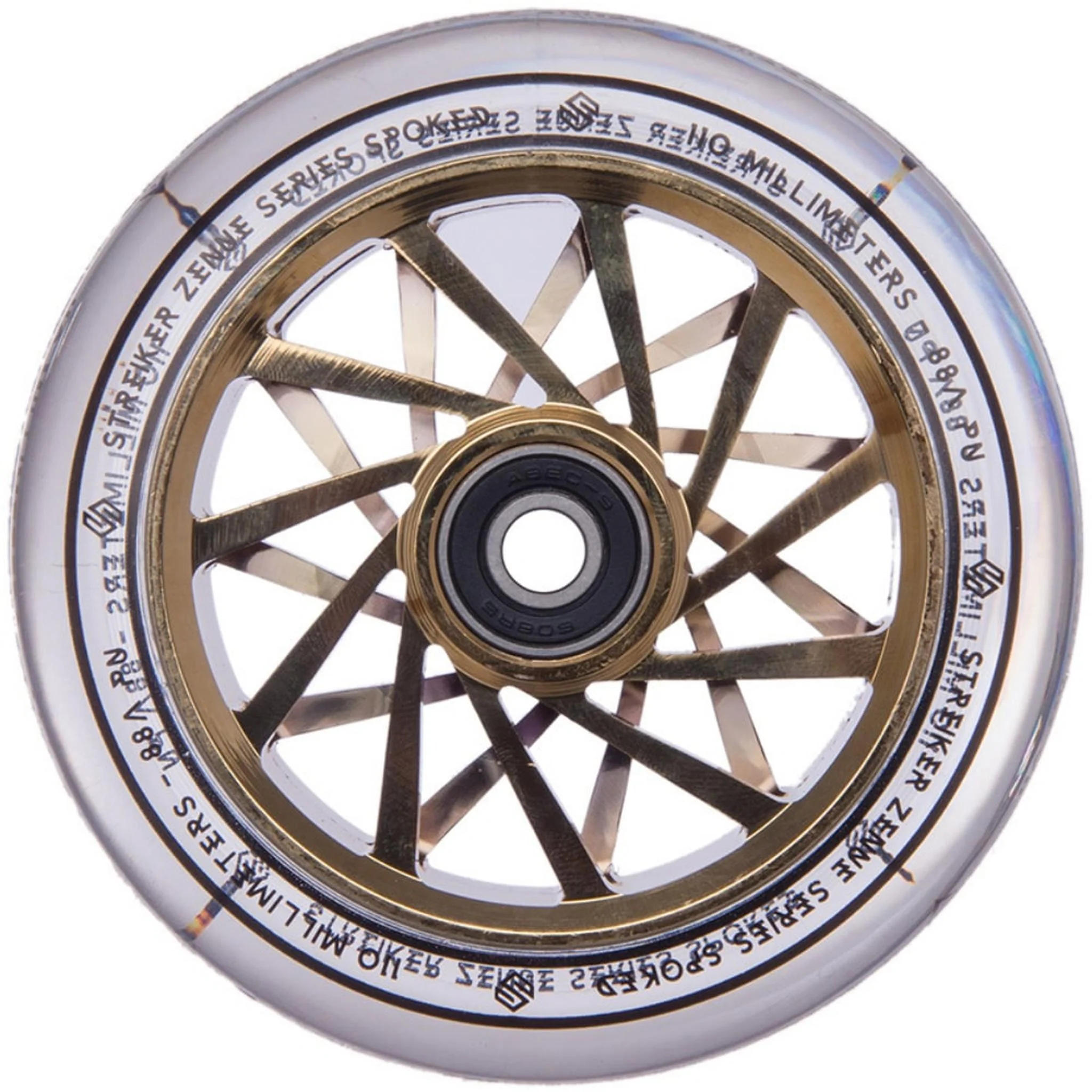 Striker Zenue Series Clear PU Rueda Patinete - Gold Chrome